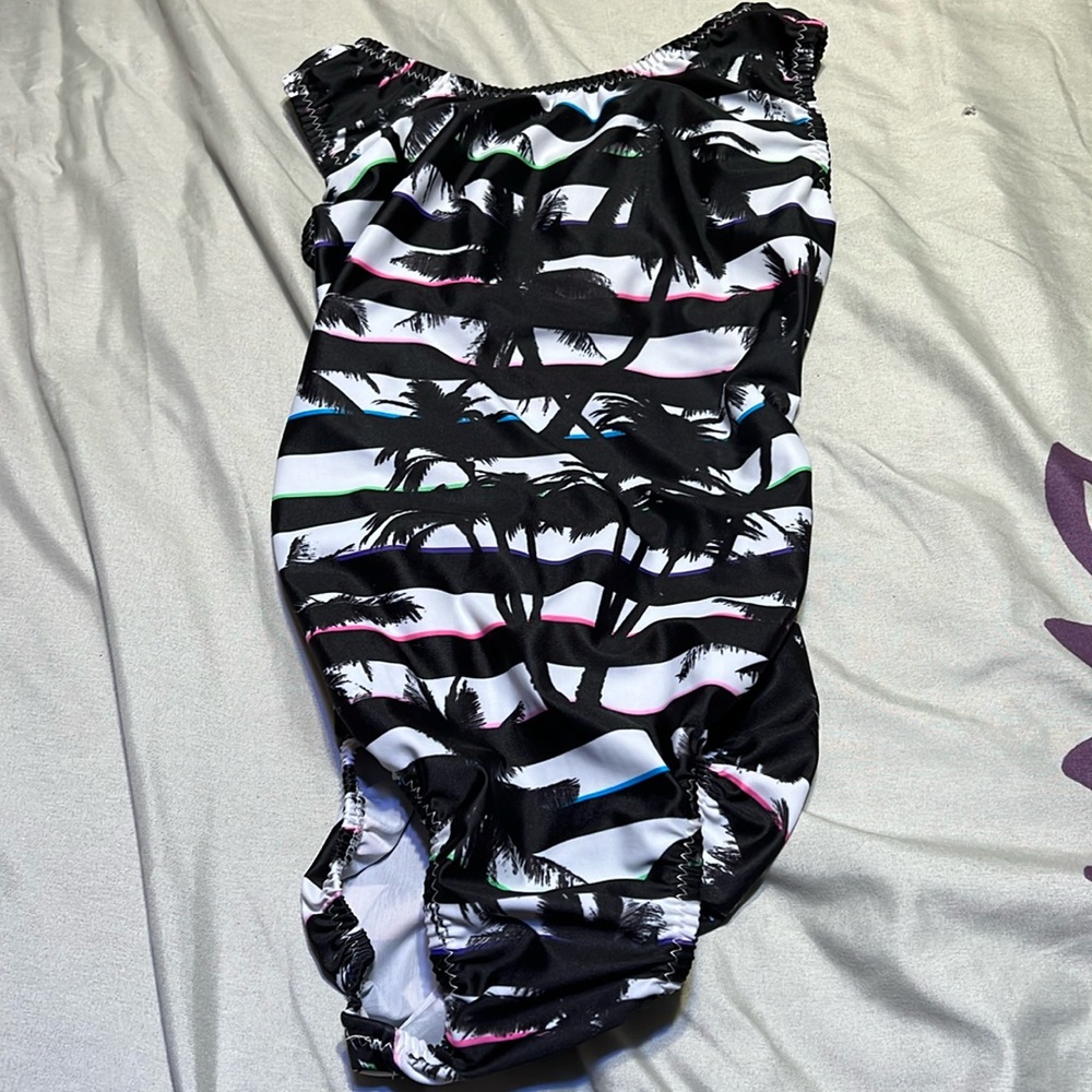 Palm tree gymnastics leotard